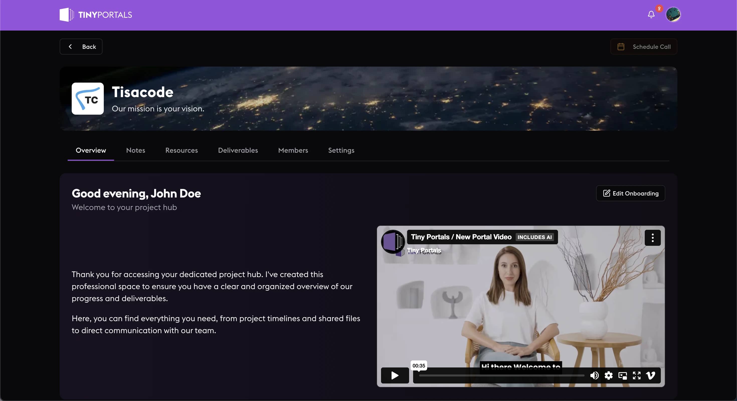 Tiny Portals Dashboard